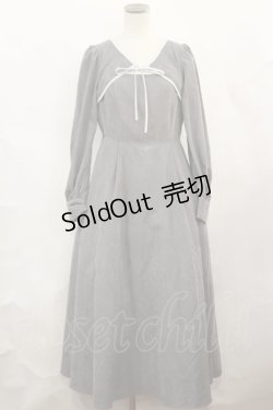 画像1: Maison de FLEUR Petite Robe canone / 眠れない日のワンピース S Gray H-24-10-02-1030-EL-OP-NS-ZH