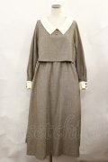 Maison de FLEUR Petite Robe canone / 礼拝に向かうワンピース S Brown H-24-10-02-1031-EL-OP-NS-ZH