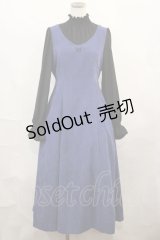 Maison de FLEUR Petite Robe canone / イリスの図書室ワンピース S Navy H-24-10-02-1032-EL-OP-NS-ZH