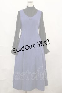 Maison de FLEUR Petite Robe canone / イリスの図書室ワンピース S Navy H-24-10-02-1032-EL-OP-NS-ZH