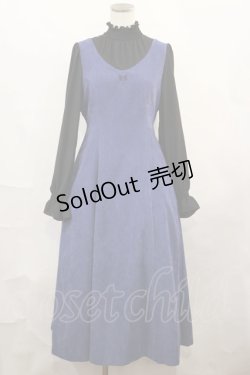 画像1: Maison de FLEUR Petite Robe canone / イリスの図書室ワンピース S Navy H-24-10-02-1032-EL-OP-NS-ZH