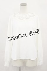 an another angelus / ダブル釦レース使いビッグカラーブラウス Free OFF WHITE H-24-10-02-1035-CA-BL-NS-ZH