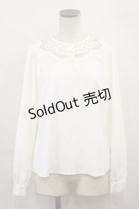 an another angelus / ダブル釦レース使いビッグカラーブラウス Free OFF WHITE H-24-10-02-1035-CA-BL-NS-ZH