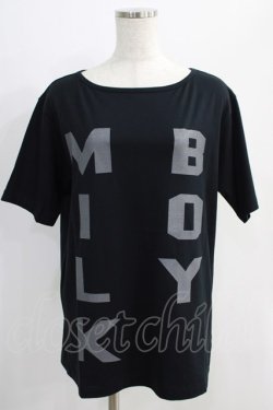 画像1: MILKBOY / BIGLOGO TEE  黒 H-24-10-03-033-MB-TO-KB-ZT201