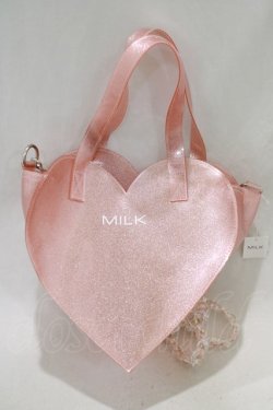 画像2: MILK / GLITTERハートBAG  ピンク H-24-10-03-071-ML-BG-KB-ZH