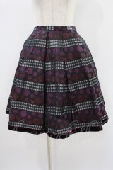 Jane Marple / Victorian Jacquard mini-skirt Free パープル H-24-10-04-1019-JM-SK-NS-ZH