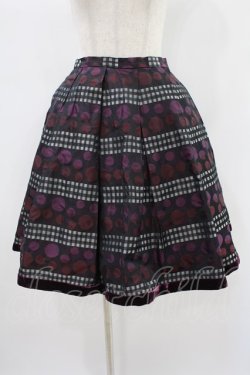 画像1: Jane Marple / Victorian Jacquard mini-skirt Free パープル H-24-10-04-1019-JM-SK-NS-ZH