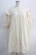 Maison de FLEUR Petite Robe canone / エンジェルショルダースモックワンピース Free off white H-24-10-05-072-EL-OP-NS-ZH