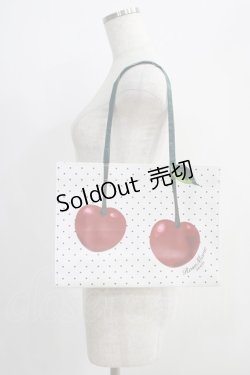 画像1: RoseMarie seoir / Cherry Shopper Bag  ホワイト H-24-10-05-002-LO-BG-NS-ZH