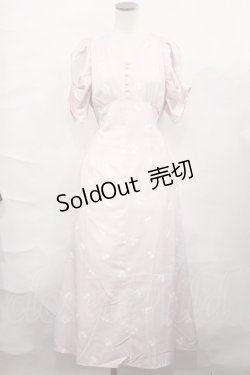 画像1: tocco closet / 後ろりぼん付きチェリー×リボンプリント袖コンシャスワンピース M ピンク H-24-10-07-1028-LO-OP-NS-ZH