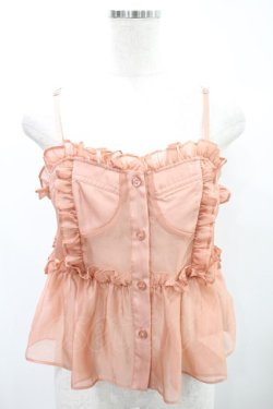 画像1: Candy Stripper / SEE THROUGH BUSTIER  ピンク H-24-10-08-1024-PU-TO-KB-ZH