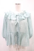 Candy Stripper / ANGELIC RIBBON SHEER BLOUSE  ミント H-24-10-08-1025-PU-BL-KB-ZT191