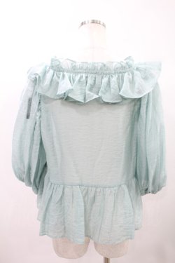 画像2: Candy Stripper / ANGELIC RIBBON SHEER BLOUSE  ミント H-24-10-08-1025-PU-BL-KB-ZT191