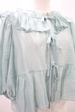 画像3: Candy Stripper / ANGELIC RIBBON SHEER BLOUSE  ミント H-24-10-08-1025-PU-BL-KB-ZT191