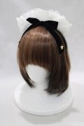 Angelic Pretty / Holyリボンメイドカチューシャ  ホワイト/ブラック H-24-10-08-082-AP-AC-NS-ZH