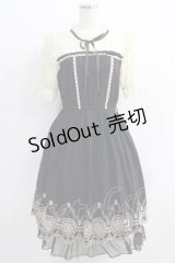 axes femme POETIQUE / レース切替ワンピース M アイボリー/ブラック H-24-10-08-011-AX-OP-NS-ZH