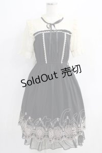 axes femme POETIQUE / レース切替ワンピース M アイボリー/ブラック H-24-10-08-011-AX-OP-NS-ZH