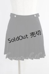 M me eme / Suede pleated skirt Free ブラック H-24-10-09-064-GO-SK-NS-ZH