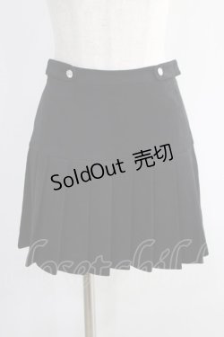 画像1: M me eme / Suede pleated skirt Free ブラック H-24-10-09-064-GO-SK-NS-ZH