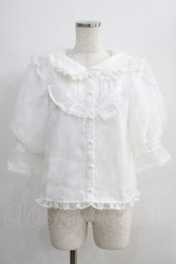 画像1: mellfy memory / Like a dream lace ブラウス M ホワイト H-24-10-09-078-LO-BL-NS-ZH