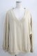 画像1: FICTION TOKYO / V Shaped Neck Ribbon Sweat Free Beige H-24-10-09-082-GO-TO-NS-ZH (1)