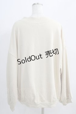 画像3: FICTION TOKYO / V Shaped Neck Ribbon Sweat Free Beige H-24-10-09-082-GO-TO-NS-ZH