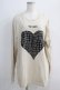 画像1: FICTION TOKYO / Croco Heart Longsleeve T Free Beige H-24-10-09-083-GO-TS-NS-ZH (1)