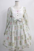 Angelic Pretty / Upside Down Story アリス ワンピース L サックス H-24-10-11-036-AP-OP-NS-ZH