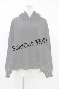 Candy Stripper / TULLE TIERED HOODIE 2 ブラック H-24-10-12-042-PU-TO-NS-ZH