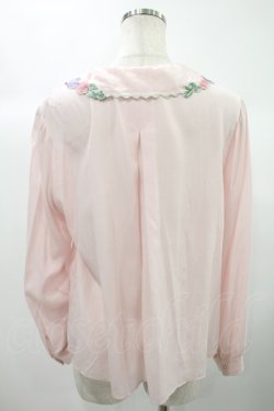 画像3: Jane Marple / Flower embroidery collar blouse  ピンク H-24-10-12-1031-JM-BL-KB-ZH