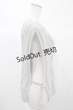 画像2: Jane Marple Dans Le Saｌon / Cotton Cashmere Lily-Yarn Poncho  グレー H-24-10-12-1035-JM-TO-KB-ZH