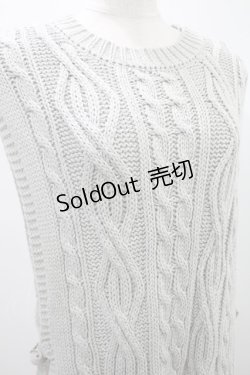 画像4: Jane Marple Dans Le Saｌon / Cotton Cashmere Lily-Yarn Poncho  グレー H-24-10-12-1035-JM-TO-KB-ZH