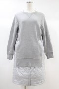 Jane Marple Dans Le Saｌon / Double sweat dress  グレー×グレー H-24-10-12-023-JM-OP-KB-ZH