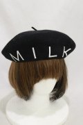 MILK / BIGロゴベレー  黒 H-24-10-15-005-ML-AC-KB-ZH