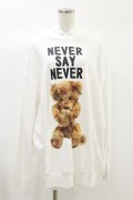 MILKBOY / NEVER SAY NEVER HOODIE  白 H-24-10-15-030-MB-TO-KB-ZH