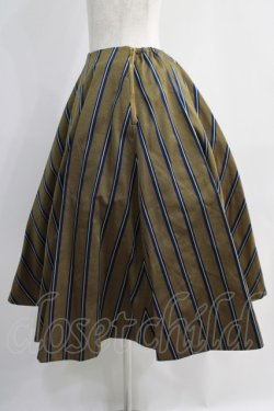 画像2: Jane Marple / Regimental stripe circular skirt  ocher H-24-10-17-1045-JM-SK-KB-ZH