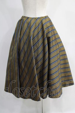 画像3: Jane Marple / Regimental stripe circular skirt  ocher H-24-10-17-1045-JM-SK-KB-ZH