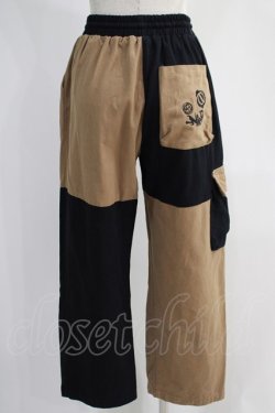 画像3: NieR Clothing / TWO-TONE PANTS  黒×茶 H-24-10-17-1057-PU-PA-KB-ZH