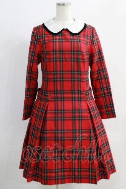 画像1: Jane Marple / tartan check lycee onepiece  レッド H-24-10-17-1033-JM-OP-KB-ZH