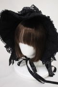 metamorphose / 総レースボンネット  ブラック H-24-10-18-1015-ME-AC-NS-ZH