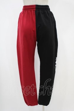 画像2: NieR Clothing / TWO-TONE SWEAT PANTS  黒×赤 H-24-10-19-039-PU-PA-KB-ZH