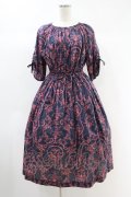 Jane Marple Dans Le Saｌon / Marie Antoinette drawstring sleeve dress Free ネイビー H-24-10-19-004-JM-OP-KB-ZH