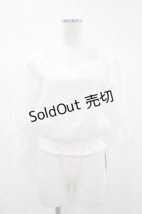 an another angelus / コットンレースショートブラウス Free OFF WHITE H-24-10-19-1051-CA-BL-NS-ZH