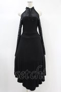 PUNK RAVE / Gothic Off The Shoulder Dark Lace Dress  黒 H-24-10-19-006-PU-OP-KB-ZH