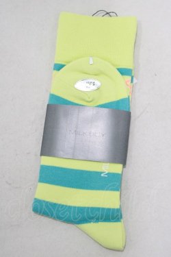 画像2: MILKBOY / スリークォータースsocks  ライム×サックス H-24-10-20-010-MB-ZA-KB-ZH