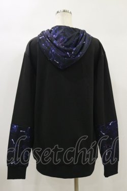 画像2: NieR Clothing / プリント切替ZIPパーカー  黒 H-24-10-22-054-PU-TO-KB-ZH