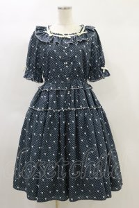 Melody BasKet / Little dot heartワンピース M ネイビー H-24-10-22-074-LO-OP-KB-ZT001