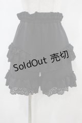 Candy Stripper / PRECOCIOUS FRILL SHORTS 2 ブラック H-24-10-24-1027-PU-PA-KB-ZH