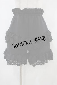 Candy Stripper / PRECOCIOUS FRILL SHORTS 2 ブラック H-24-10-24-1027-PU-PA-KB-ZH