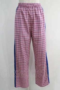 画像1: Candy Stripper / LINED CHECK PANTS S ピンク×ブルー H-24-10-25-010-PU-PA-KB-ZH